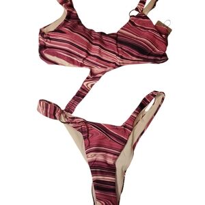 Stylish Pink Swirl Women's Bikini